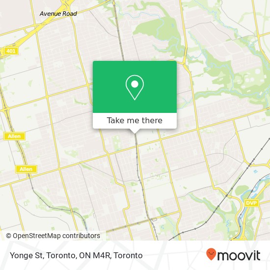 Yonge St, Toronto, ON M4R plan