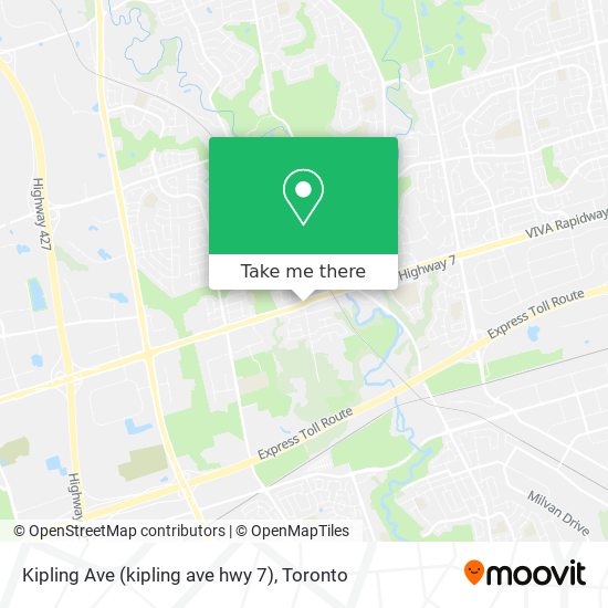 Kipling Ave (kipling ave hwy 7) map