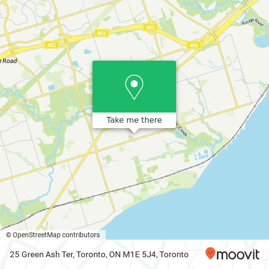 25 Green Ash Ter, Toronto, ON M1E 5J4 map