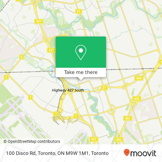 100 Disco Rd, Toronto, ON M9W 1M1 map