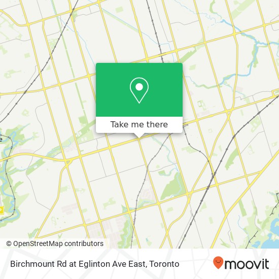 Birchmount Rd at Eglinton Ave East map