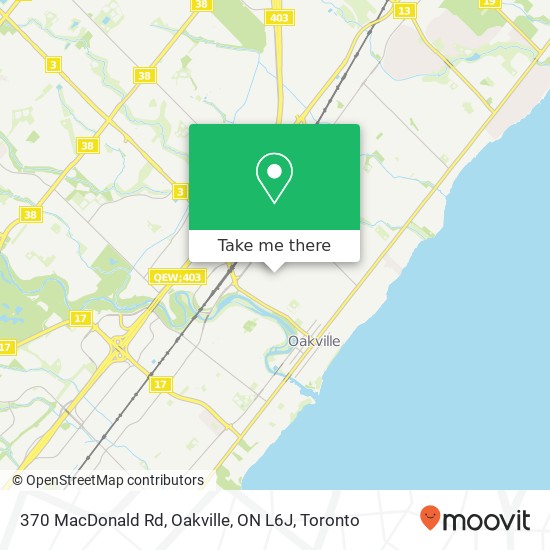 370 MacDonald Rd, Oakville, ON L6J map