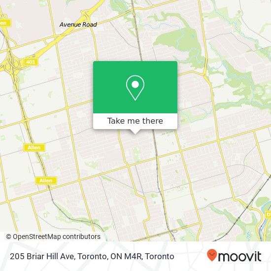 205 Briar Hill Ave, Toronto, ON M4R map