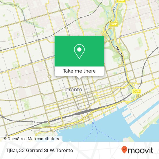 T|Bar, 33 Gerrard St W map