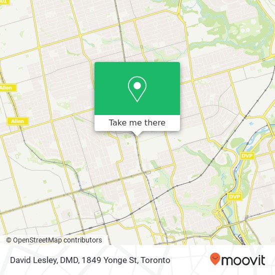 David Lesley, DMD, 1849 Yonge St map