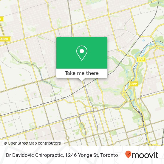 Dr Davidovic Chiropractic, 1246 Yonge St plan