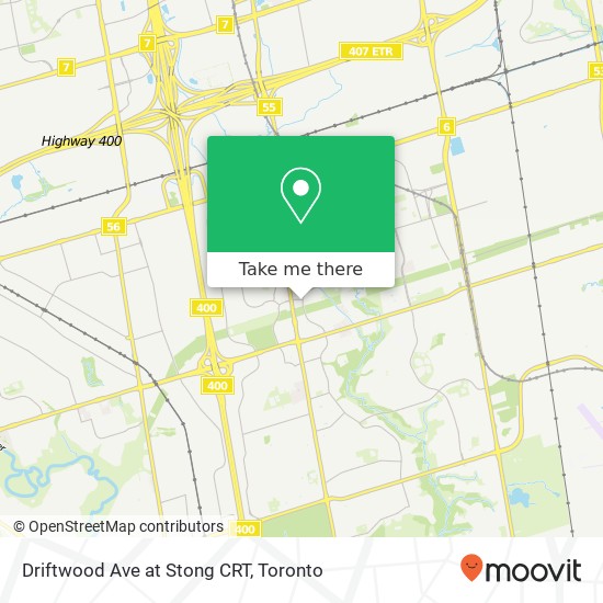 Driftwood Ave at Stong CRT map