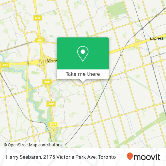 Harry Seebaran, 2175 Victoria Park Ave map
