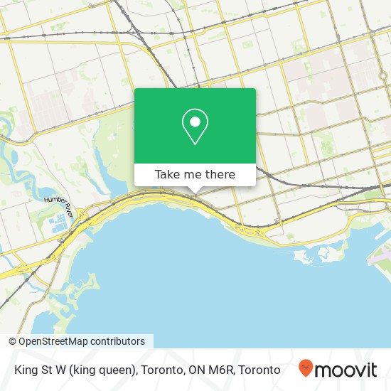 King St W (king queen), Toronto, ON M6R plan