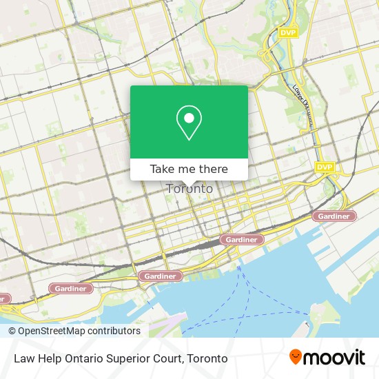 Law Help Ontario Superior Court map