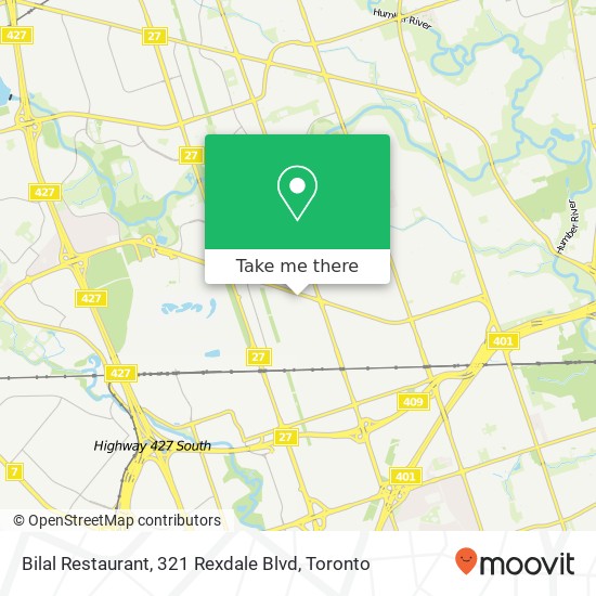 Bilal Restaurant, 321 Rexdale Blvd map