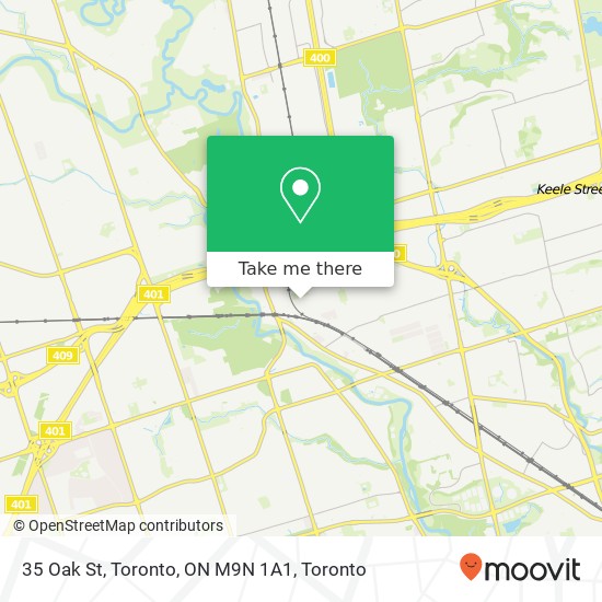 35 Oak St, Toronto, ON M9N 1A1 map