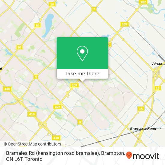 Bramalea Rd (kensington road bramalea), Brampton, ON L6T map