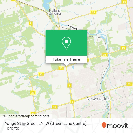 Yonge St @ Green LN. W (Green Lane Centre) map