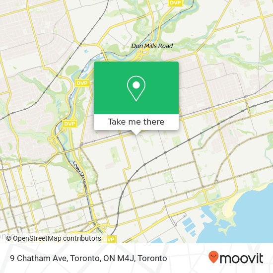 9 Chatham Ave, Toronto, ON M4J map