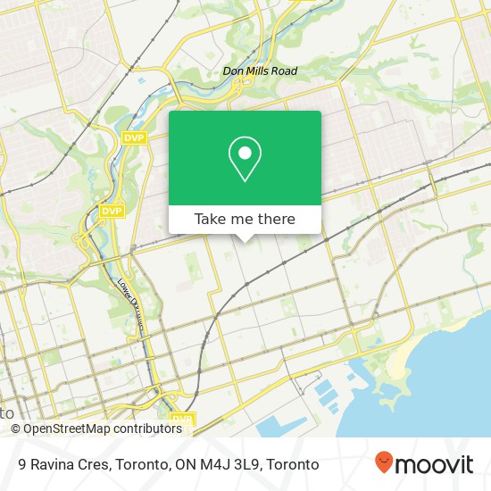 9 Ravina Cres, Toronto, ON M4J 3L9 map