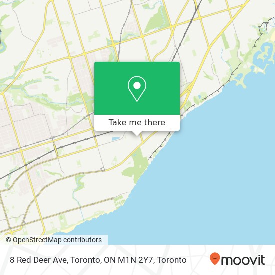 8 Red Deer Ave, Toronto, ON M1N 2Y7 map