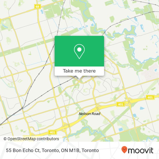55 Bon Echo Ct, Toronto, ON M1B map