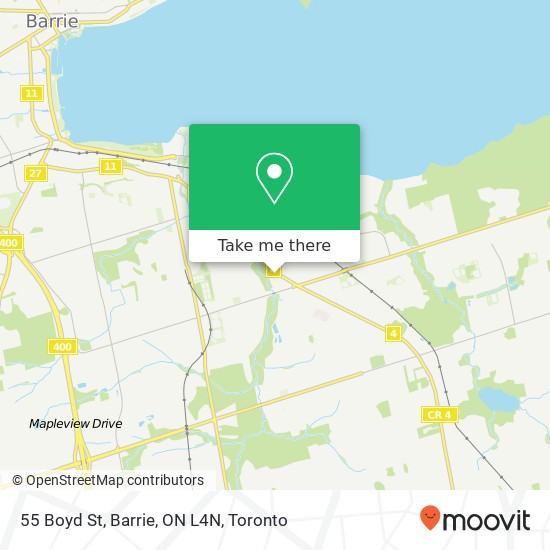 55 Boyd St, Barrie, ON L4N map