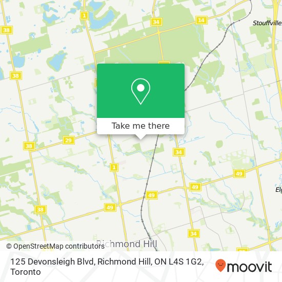 125 Devonsleigh Blvd, Richmond Hill, ON L4S 1G2 map