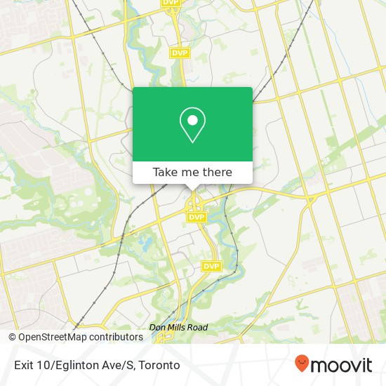 Exit 10/Eglinton Ave/S map