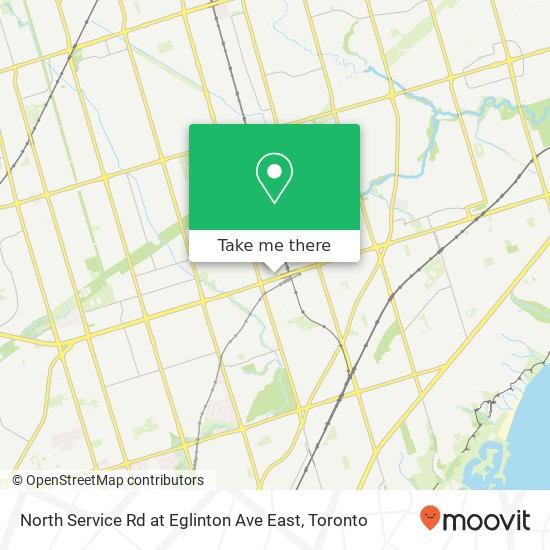 North Service Rd at Eglinton Ave East map