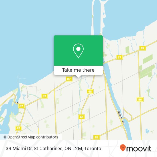 39 Miami Dr, St Catharines, ON L2M map