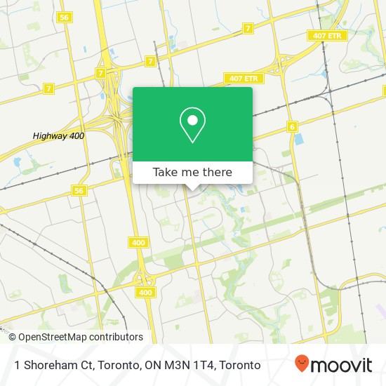 1 Shoreham Ct, Toronto, ON M3N 1T4 map