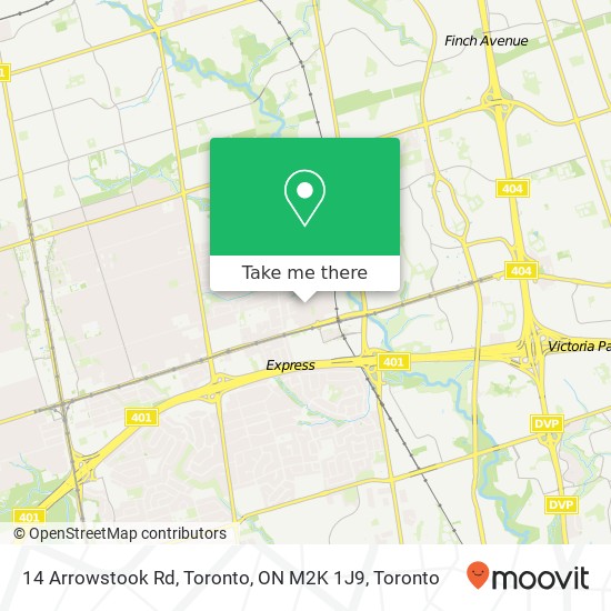 14 Arrowstook Rd, Toronto, ON M2K 1J9 map