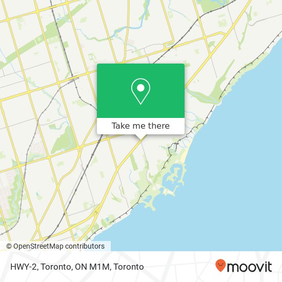 HWY-2, Toronto, ON M1M map