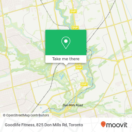 Goodlife Fitness, 825 Don Mills Rd map
