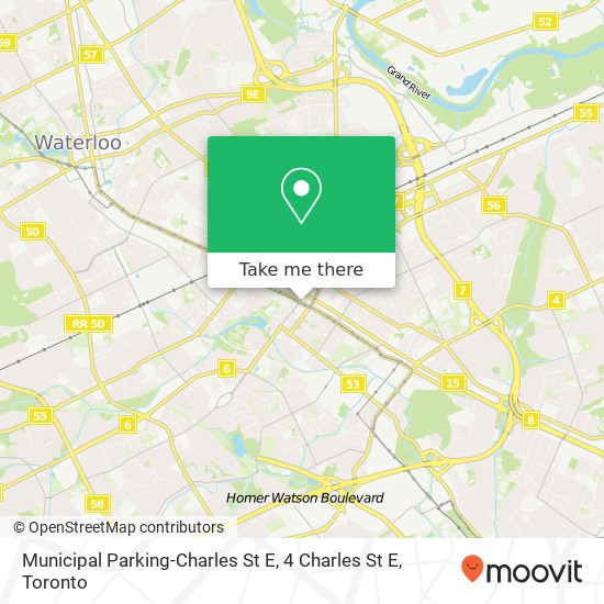 Municipal Parking-Charles St E, 4 Charles St E map