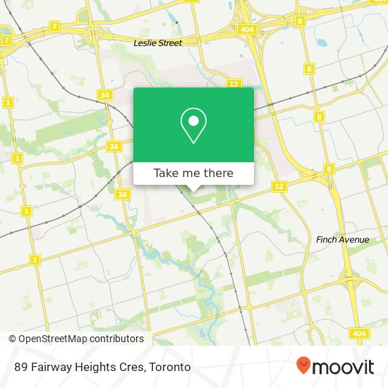 89 Fairway Heights Cres, Markham, ON L3T map