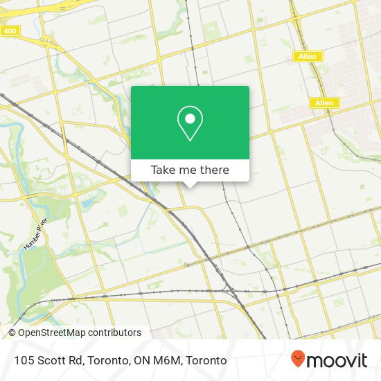 105 Scott Rd, Toronto, ON M6M map