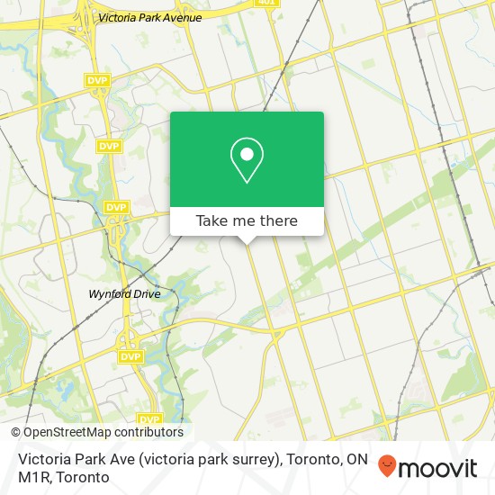 Victoria Park Ave (victoria park surrey), Toronto, ON M1R map