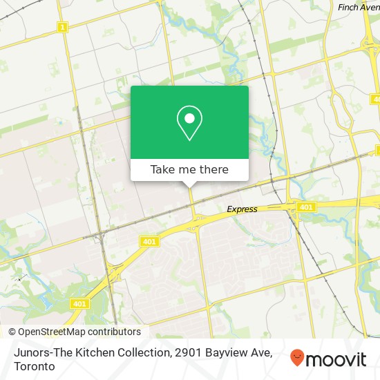 Junors-The Kitchen Collection, 2901 Bayview Ave map