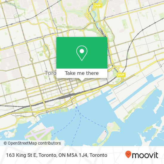 163 King St E, Toronto, ON M5A 1J4 map