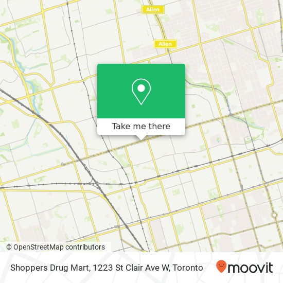 Shoppers Drug Mart, 1223 St Clair Ave W plan