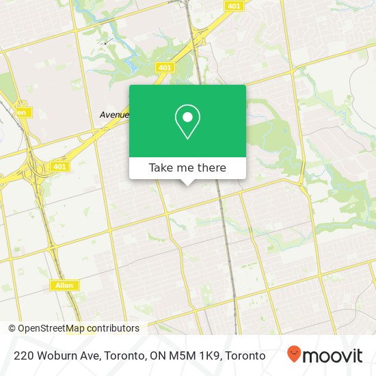 220 Woburn Ave, Toronto, ON M5M 1K9 map