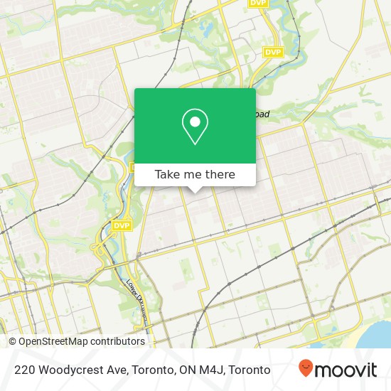 220 Woodycrest Ave, Toronto, ON M4J map