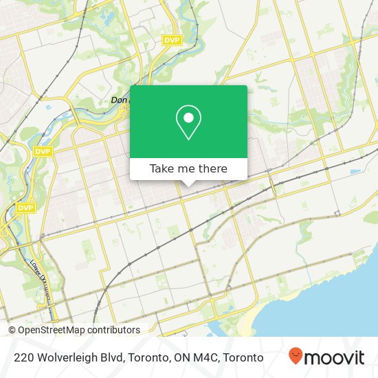 220 Wolverleigh Blvd, Toronto, ON M4C map