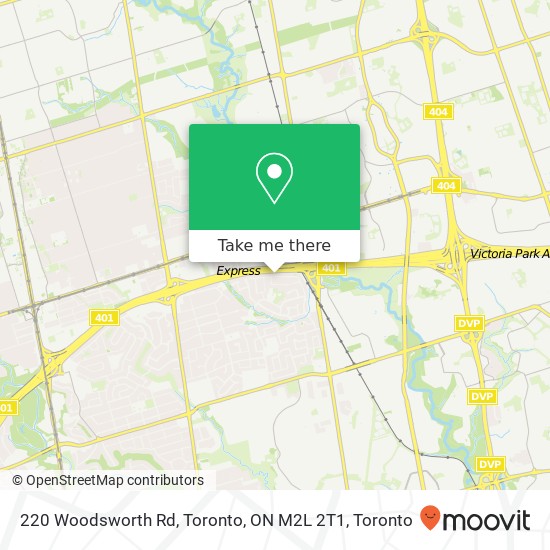 220 Woodsworth Rd, Toronto, ON M2L 2T1 map