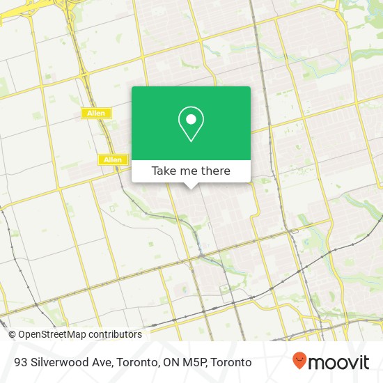 93 Silverwood Ave, Toronto, ON M5P map