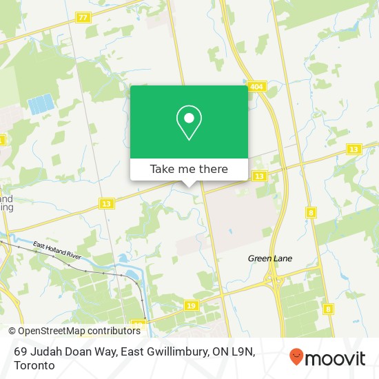 69 Judah Doan Way, East Gwillimbury, ON L9N map