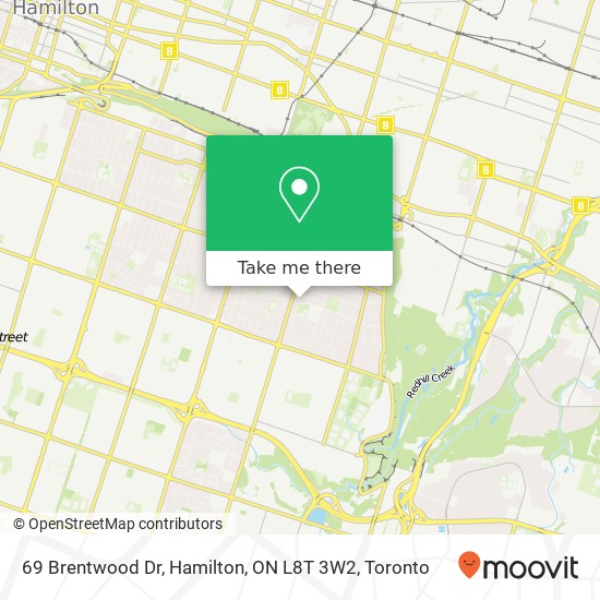 69 Brentwood Dr, Hamilton, ON L8T 3W2 map