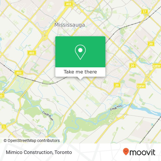 Mimico Construction map