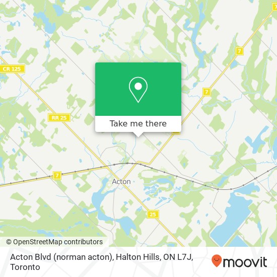 Acton Blvd (norman acton), Halton Hills, ON L7J map