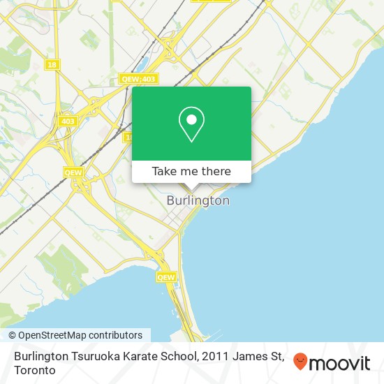 Burlington Tsuruoka Karate School, 2011 James St map