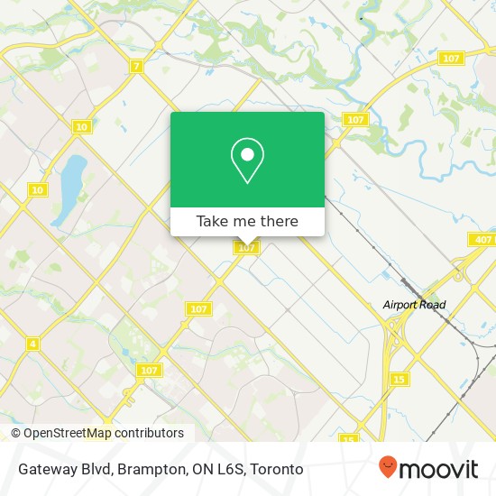 Gateway Blvd, Brampton, ON L6S map