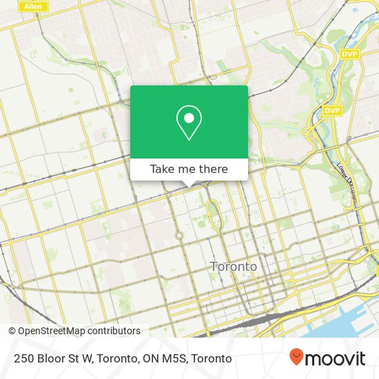 250 Bloor St W, Toronto, ON M5S map